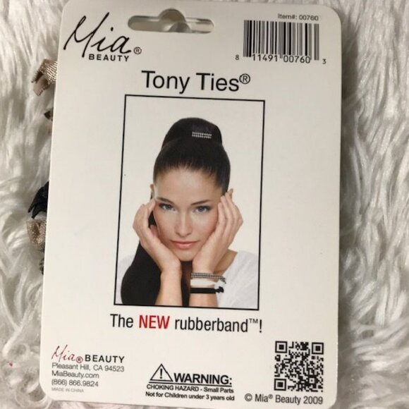 Mia 5pc Tony Ties Leopard Gold Black 2 in 1 Ponytailers Bracelets - Picture 4 of 5